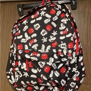 Mickey Mouse Black and Red Backpack